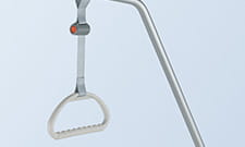 Aufrichtergriff, verstellbar über Aufroller