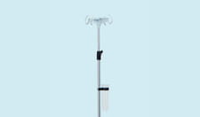 Telescopic IV pole - plastic hooks
