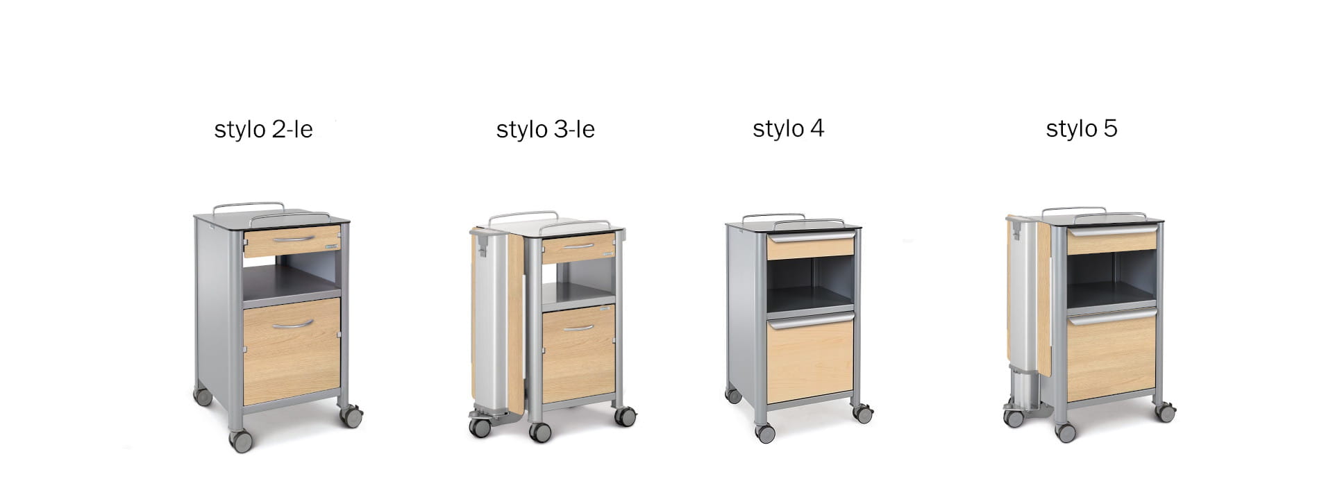 Die stylo Nachttischserie kombiniert ein wohnliches Möbeldesign mit innovativen Funktionen und ermöglicht so praxisorientierte Produktvarianten.